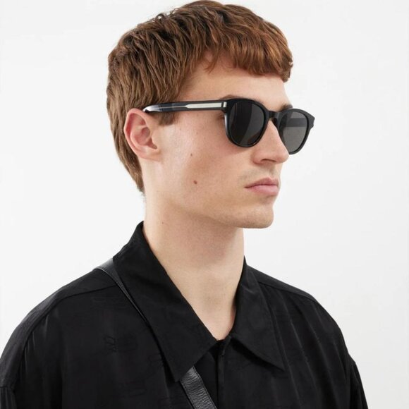 Saint Laurent SL620 002 Round Sunglasses - Havana/Grey - Picture 3 of 10